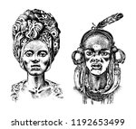 african woman  portraits of... | Shutterstock .eps vector #1192653499