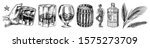 vintage whiskey set. wooden... | Shutterstock .eps vector #1575273709