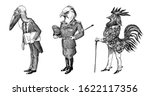 bird man  eagle and marabou... | Shutterstock .eps vector #1622117356