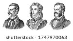 victorian gentlemen. elegant... | Shutterstock .eps vector #1747970063