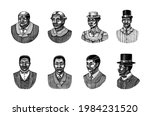 elegant man. male face. afro... | Shutterstock .eps vector #1984231520