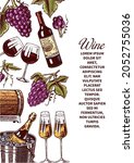 Wine Poster Or Vineyard Banner. ...