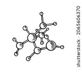 chemical formula or molecule... | Shutterstock .eps vector #2065606370