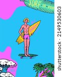  Surf Poster Or Banner. A Man...