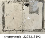 Small photo of Grungy stained glue residue urban frame background