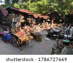 Small photo of Tbilisi/Georgia - Oct 18th 2019: Dry Bridge Market is a flea market in Tbilisi with all kinds of knick-knacks and intriguing miscellanea, original art, jewellery, silver, glass and Soviet memorabilia.