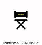 director chair icon vector on a ... | Shutterstock .eps vector #2061406319