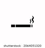cigarette icon vector on a... | Shutterstock .eps vector #2064051320