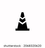 traffic cone line icon vector... | Shutterstock .eps vector #2068320620