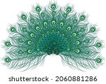Peacock Feather Vector Art And...