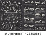 title page and menu list  for ... | Shutterstock .eps vector #423560869