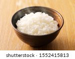 Steam and Japanese white rice