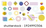 set of geometric shapes.memphis ... | Shutterstock .eps vector #1924992506