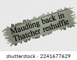 Small photo of Maudling back in Thatcher reshuffle - news story from 1975 newspaper headline article title with overlay