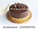 Chocolate Birthday Cake On A...