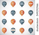 set of vintage badges and labels | Shutterstock .eps vector #549292966