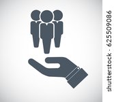 human resources icon. vector | Shutterstock .eps vector #625509086
