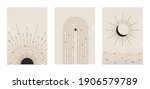 set of vector abstract boho... | Shutterstock .eps vector #1906579789