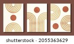 set of abstract mid century... | Shutterstock .eps vector #2055363629