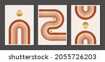 set of abstract minimal posters.... | Shutterstock .eps vector #2055726203