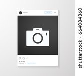 photo frame inspired by... | Shutterstock .eps vector #664084360
