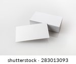 photo of blank business cards.... | Shutterstock . vector #283013093
