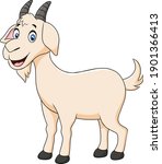 Cute Goat Animal Cartoon...
