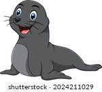 Cute Sea Lion Animal Vector...