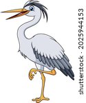 Cute Herons cartoon vector illustration
