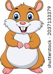 cute hamster cartoon vector... | Shutterstock .eps vector #2037133379