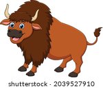 cute bison animal cartoon... | Shutterstock .eps vector #2039527910