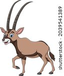 cute oryx animal cartoon vector ... | Shutterstock .eps vector #2039541389