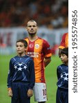 Small photo of On September 16, 2014, Galatasaray football team drew with Belgium's Anderlecht team in the Champions League at the Istanbul Turk Telekom Arena stadium 1–1. Wesley Sneijder in the game