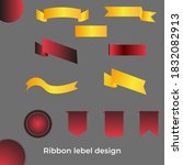  ribbon lebel banner vector... | Shutterstock .eps vector #1832082913