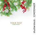 christmas background. happy new ... | Shutterstock . vector #1240504609