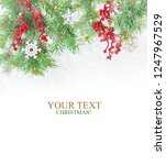 christmas background. happy new ... | Shutterstock . vector #1247967529
