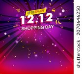 12.12 shopping day sale banner... | Shutterstock .eps vector #2070646250