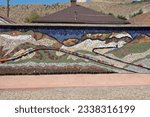 Mine mosaic in Helper in Utah (USA)