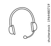 simple headphones with... | Shutterstock .eps vector #1964480719