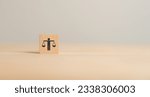 Small photo of Business ethics concept. Business moral principles concept. Wooden cube blocks with "ETHICS" symbol on grey background and copy space. Banner for business integrity, good governance policy.