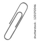 Paper Clip On A White Background