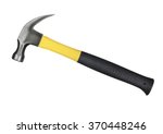 yellow hammer on white background