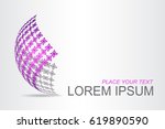 logo stylized spherical surface ... | Shutterstock .eps vector #619890590
