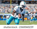 Small photo of Miami Dolphins wide receiver Tyreek Hill (10) in actions during an NFL football game against the Los Angeles Chargers, Sept. 10, 2023, in Inglewood, Calif.