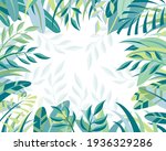 green leaves frame  home... | Shutterstock .eps vector #1936329286