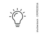 bulb light vector icon.... | Shutterstock .eps vector #1939023316