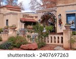 Small photo of Sedona, Arizona USA - December 24th 2023: Landscape photography of downtown Sedona during the holiday season