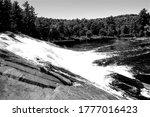 BW Adirondack Waterfall at Lampson Falls                 