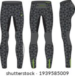 compression tights pants ... | Shutterstock .eps vector #1939585009