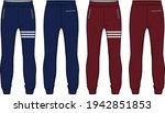 jogger bottom pants  design... | Shutterstock .eps vector #1942851853